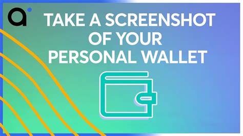 How To Take A Screenshot Of Your Personal Wallet Anycoin Direct Youtube