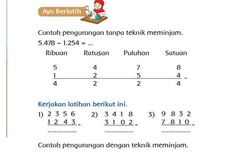 Kunci Jawaban Matematika Tema 1 Kelas 3 Halaman 89 92 Soal Pengurangan