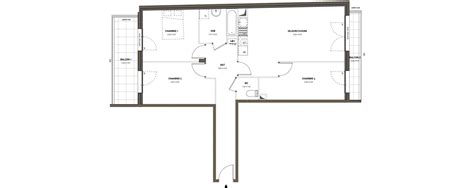 Plan appartement T4 de 80 41 m² neuf à Montigny lès Cormeilles