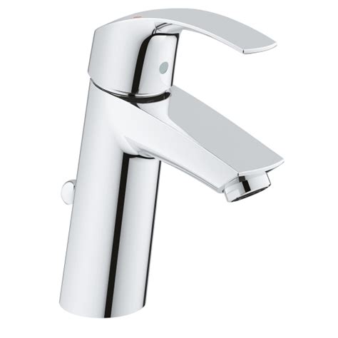 Смеситель для раковины GROHE Eurosmart с донным клапаном, M-Size, хром ...