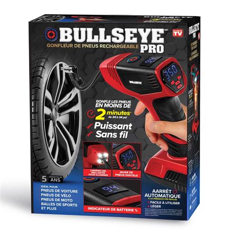 Bullseye Pro Portable Rechargeable Tire Inflator With Digital Pressure