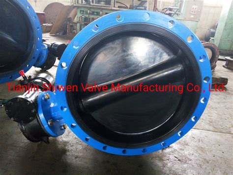 Double Flange Butterfly Valve With Rubber Lining Disc China Flange