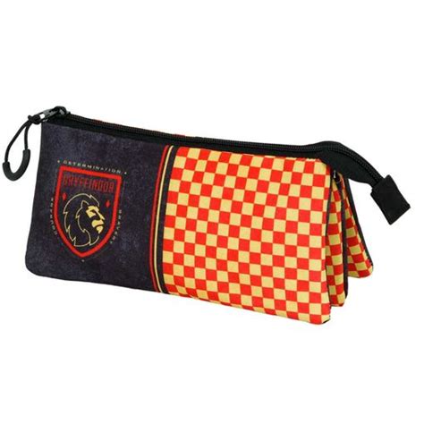 Harry Potter Gryffindor Estuche Escolar Triple Portatodo Con