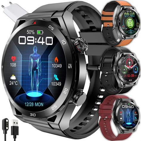 Smartwatch Zegarek M Ski Glukoza Pomiar Cukru Ekg Ci Nienie Menu