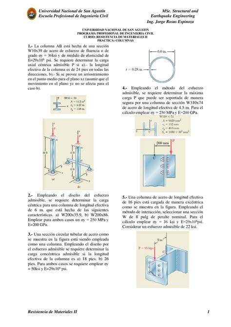 Practica 05 Resistencia 2 2do Sem Unsa 2020 Columnas Parte 2 Universidad Nacional De San