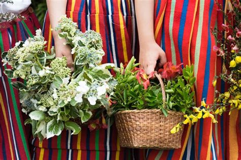 Premium Photo Midsection Of Woman Holding Bouquets