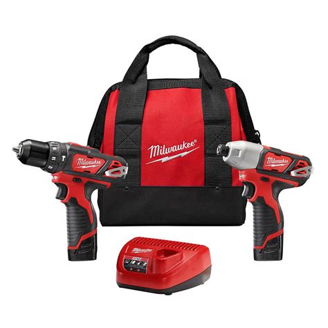 Milwaukee M12 12 Volt Lithium Ion Cordless Hammer Drill Impact Driver