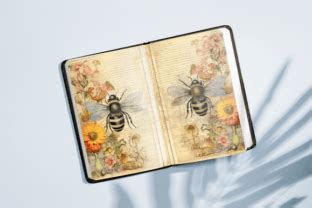 Honey Bees Junk Journal Pages Graphic By Cecily Arts Creative Fabrica