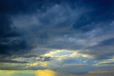 Dark sky with storm clouds stock image. Image of color - 228466841