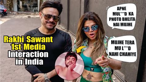 Rakhi Sawant St Media Interaction After Coming Back To India Rakhi