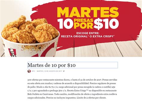 Ahorros Diarios Usando Cupones X En Kfc