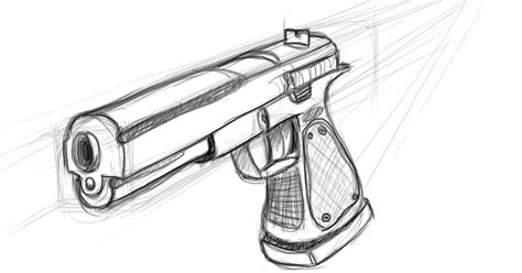 Adventures in Artistic Insanity: Gun sketch