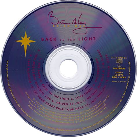 Car Tula Cd De Brian May Back To The Light Portada