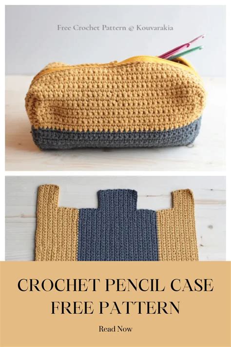 Diy Crochet Pencil Case And Hook Holder Free Pattern Included