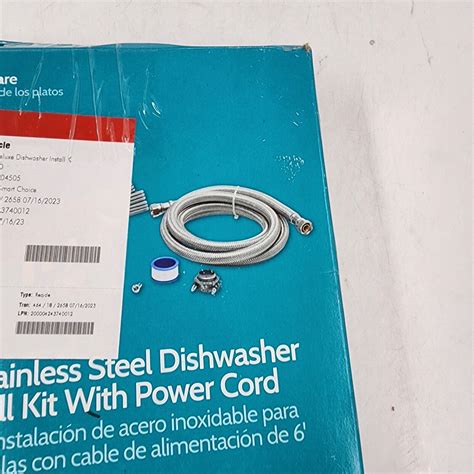 Smart Choice Universal 6 Stainless Steel Deluxe Dishwasher Install Kit