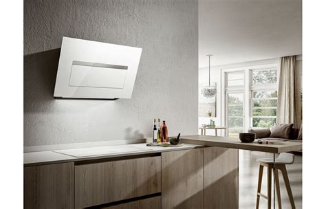 Elica Bloom S Cm Chimney Hood White Glass Kensi Hope Interiors Ltd