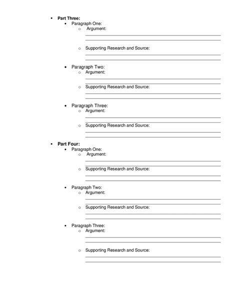 Extended Essay Skeleton Outline Template In Word And Pdf Formats Page 3 Of 4