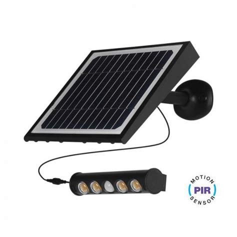 V Tac Faro Led Parete Ip W Bianco Freddo Con Pannello Solare