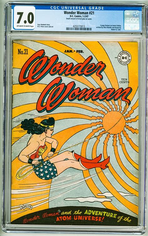 Wonder Woman Cgc Oww Pages Small Amount Of Dried Glue