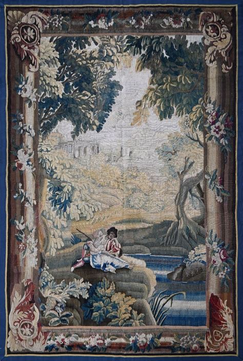 Proantic Scene Galante Tapisserie Aubusson E Siecle H M Xl M