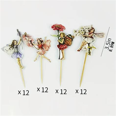 Fairy Cupcake Toppers Flower Theme Cupcake Toppers Garden Temu