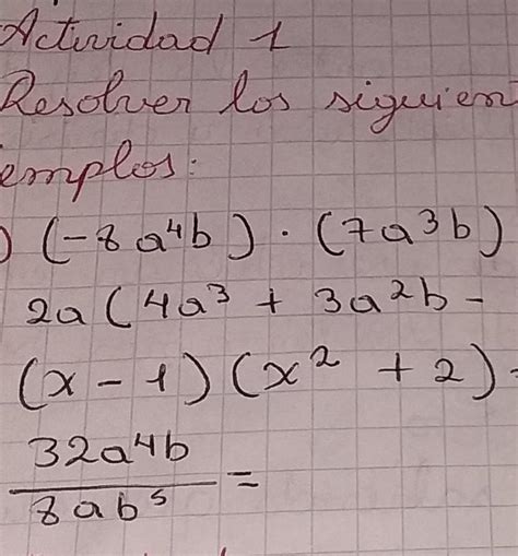 Ayudaaa Es Para Hoy Resolver Los Siguientes Ejercicios De Acuerdo