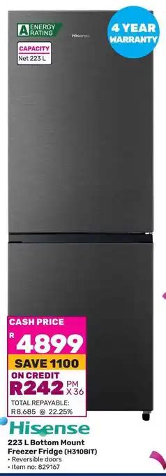 Hisense 223 L Bottom Mount Freezer Fridge H310BIT Offer At Game