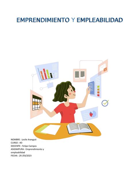 Trabajo Emprendimiento Y Empleabilidad NOMBRE Leslie Aranguiz CURSO