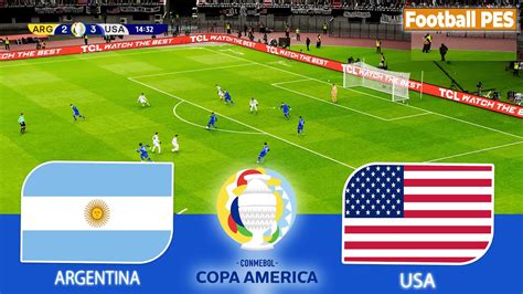 Argentina Vs Usa Copa America Final Full Match All Goals Pes