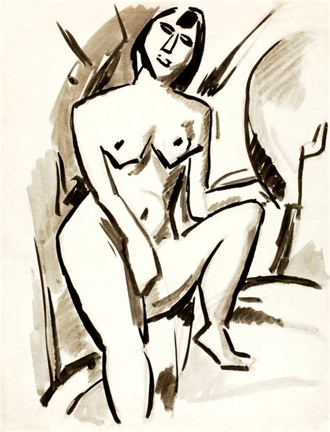 Naked Woman Showing Her Breasts Vintage Nude Illustration Standing