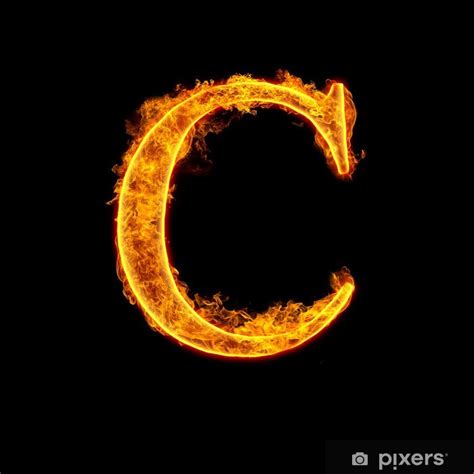 Wall Mural Fire Alphabet Letter C PIXERS UK