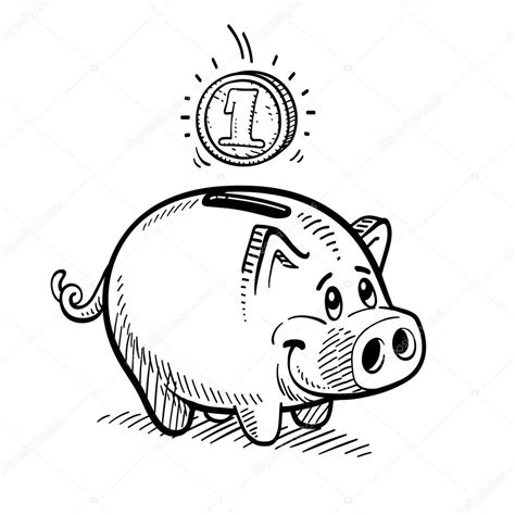 Piggy Bank Drawing at GetDrawings | Free download