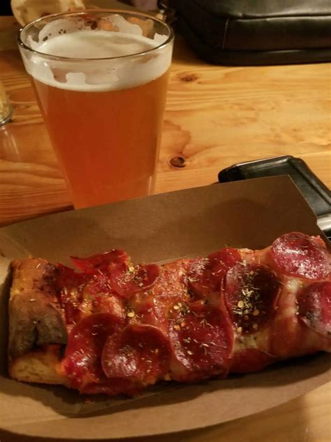 Bunker Pale Ale and Slab Pizza in Portland Maine. Pure bliss. | Scrolller