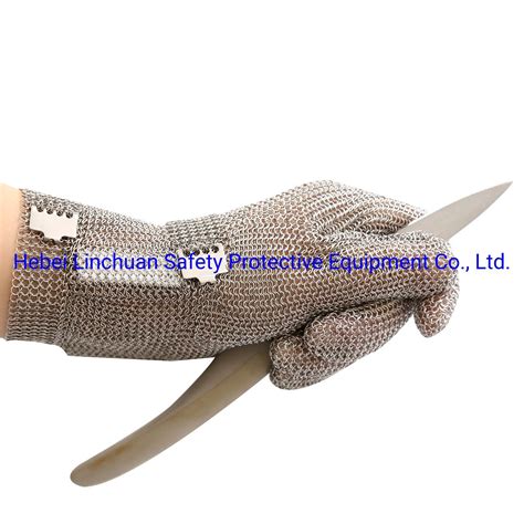 High Level Cut Resistant Stainless Steel Chain Mail Mesh Safety Glove