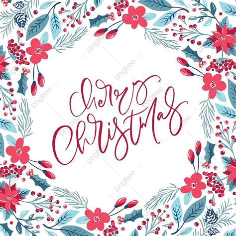 Merry Christmas Calligraphic Lettering Hand Written Vector Text Poster