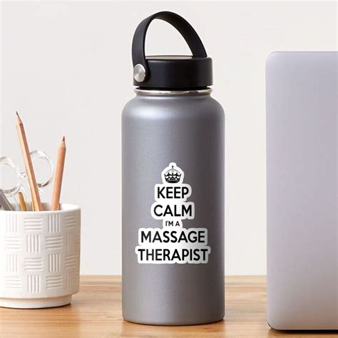 Keep Calm I Am A Massage Therapist Black Text Sticker For Sale By Taiche Redbubble