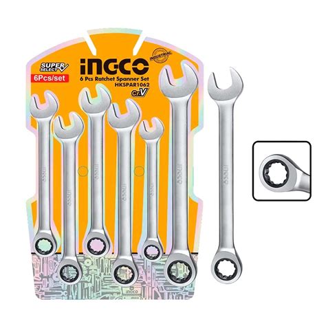 Cles A Cliquet Mixtes Ingco 6pcs 8 17mm Ingco