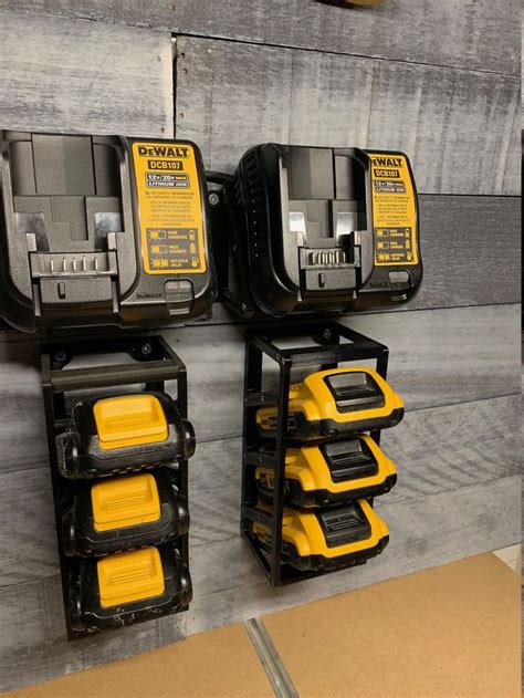 Dewalt 20v Battery Holder In 2021 Dewalt Battery Storage Tool Storage