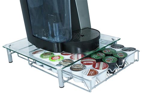 New Decobros Crystal Glass Coffee Storage Drawer Holder For Keurig K