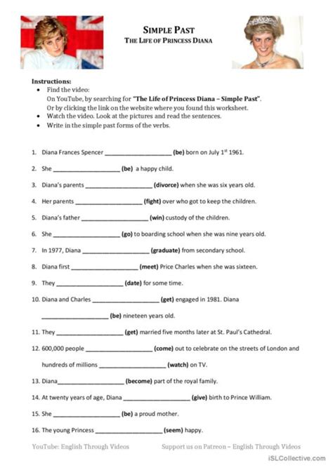 Diana English Esl Worksheets Pdf Doc