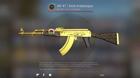 CS GO AK 47 Gold Arabesque Unboxed YouTube