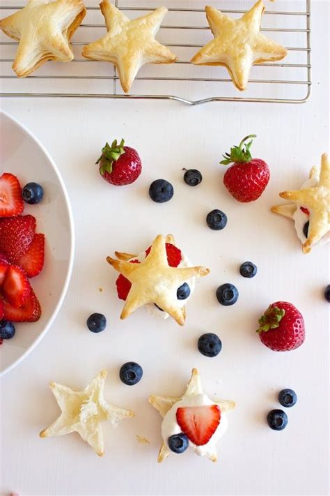 A Last Minute Fourth Of July Dessert Berries And Cream Pastry Stars