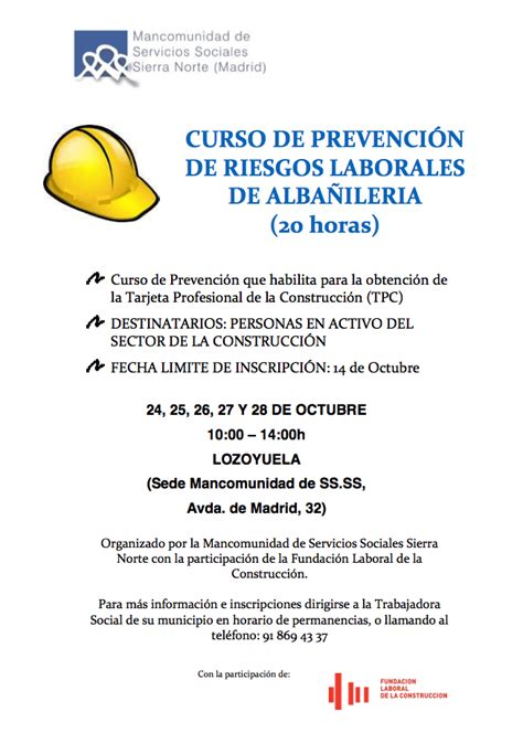 Servicios Sociales Curso de Prevención de Riesgos Laborales de