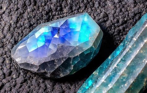 Premium Photo | Blue and green crystals amethyst crystal on a white ...