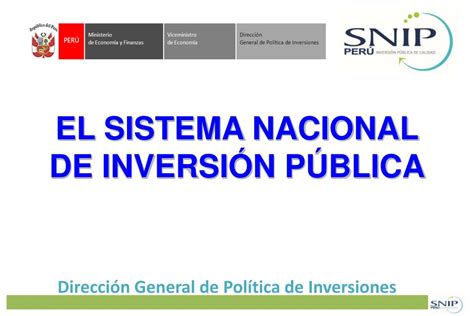 Ppt El Sistema Nacional De Inversi N P Blica Powerpoint Presentation