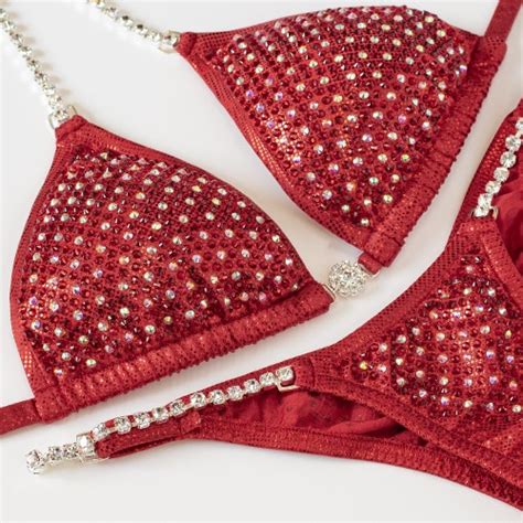Red Crystal Competition Bikini CB Etsy