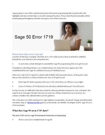 Ppt Sage Error Resolved And Fix Powerpoint Presentation