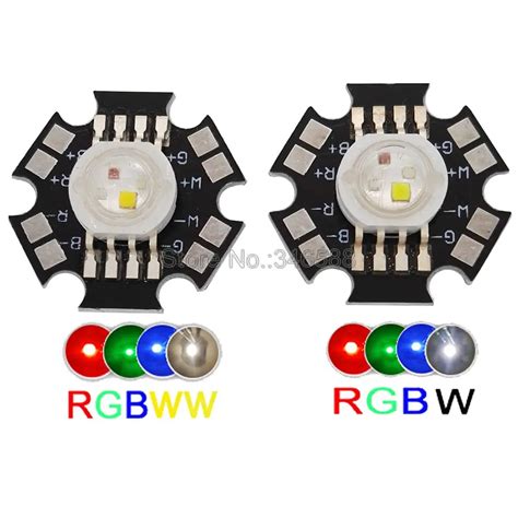 Pcs Lot W Rgbw Rgbww High Power Led Light Emitter Bead Rgb Warm