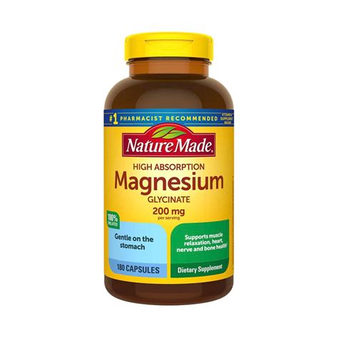 Nature Made High Absorption Magnesium Glycinate Mg Muscle