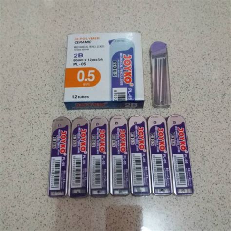 Jual Isi Pensil Mekanik 2B Merk Joyko Ukuran 0 5 Mm Isi 12 Tube